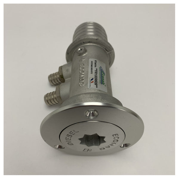 Econab ECDI03 Conector de Combustível Diesel Marítimo - Conexão de Linha de Combustível em Aço Inoxidável e Alumínio Durável