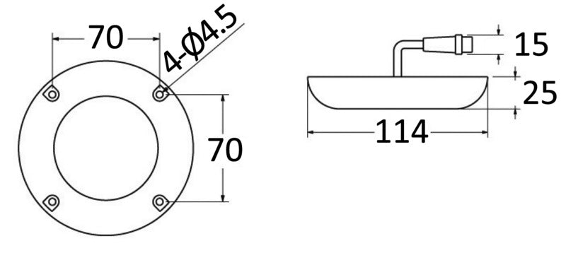 Osculati подводна светлина от неръждаема стомана 6x 3W RGBW 12/24V - 13.294.02