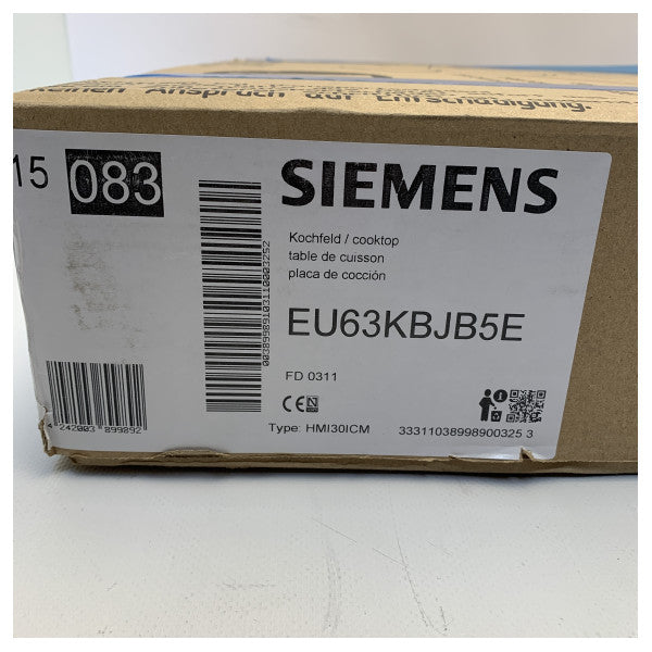 Siemens Induction Hob 3 jame 59 cm 4600W - EU63KBJB5E