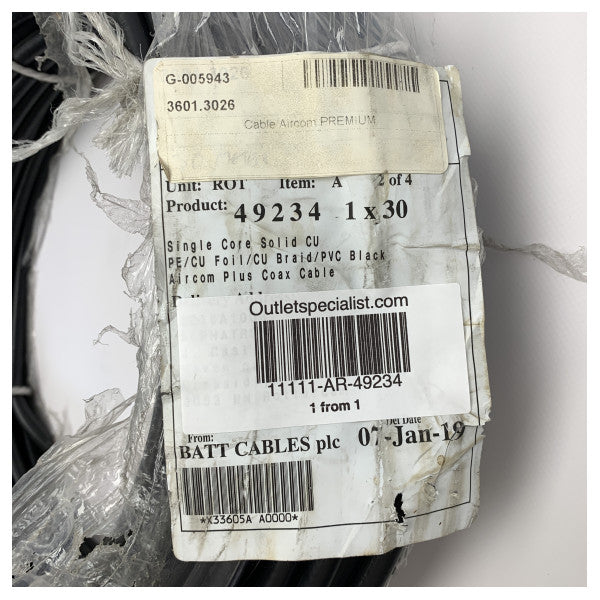 Aircom Plus Coax -kabel 1 x 30 meter - 49234