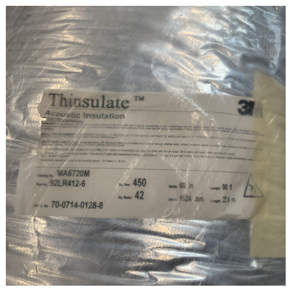 Rol 3M Thinsulate silver insulation foam MA6720M - 44 mm 90 ft