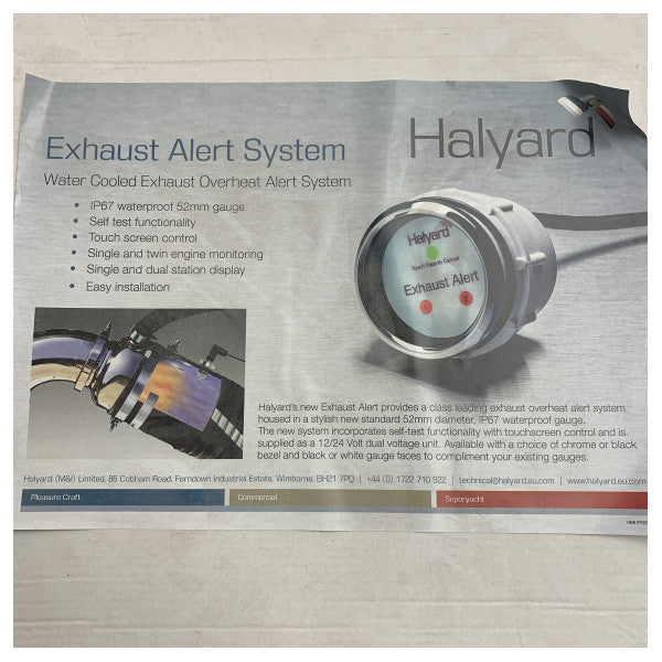 Halyard double exhaust overheat alarm system - H021252