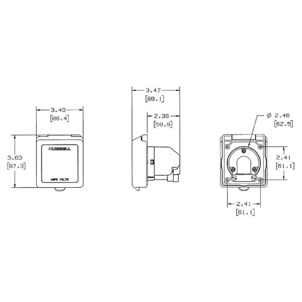 Hubbell HBL332NM 32A POWER POWER POWER ENLET ACTELUDE