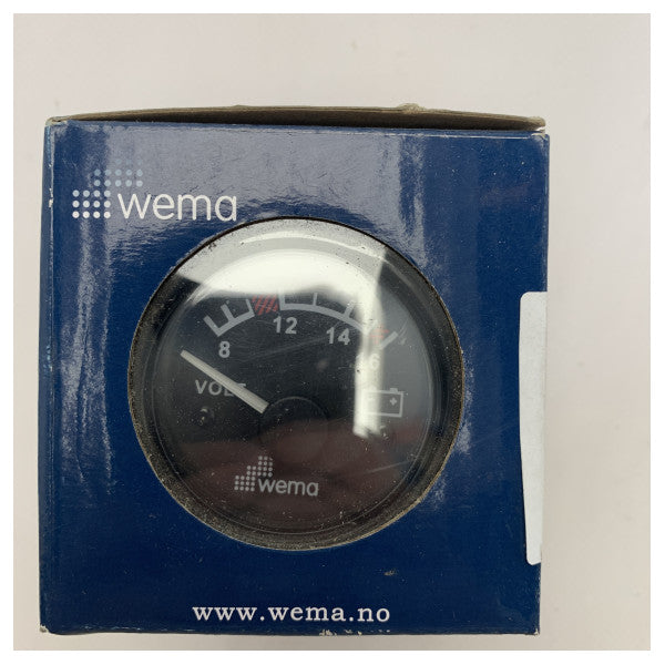 WEMA 0-16V Battery Volt Metter Affichage noir - 110330