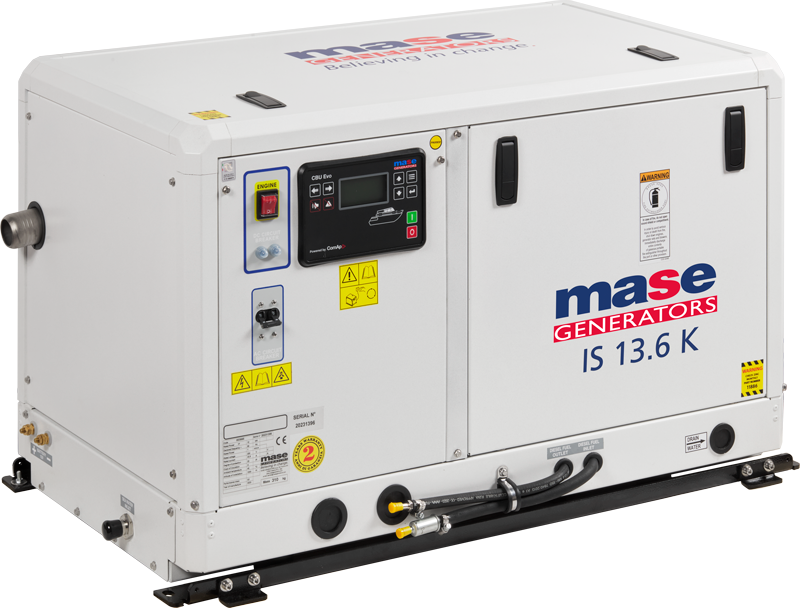 Mase IS13.6 12 KW Marine Diesel Generator 1800 RPM 60 Hz