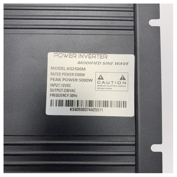KS2500M 2500 Вт синусоїдальний інвертор живлення з модифікованою синусоїдою від 12 до 230 В для морських суден та автофургонів