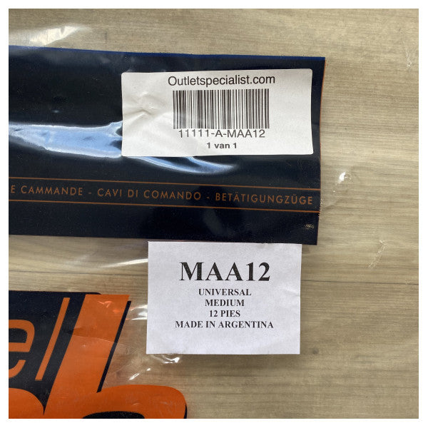 Excel Universal Medium Length 12ft Marine Steering Cable - slidstærk rød jakke til jævn bådkontrol