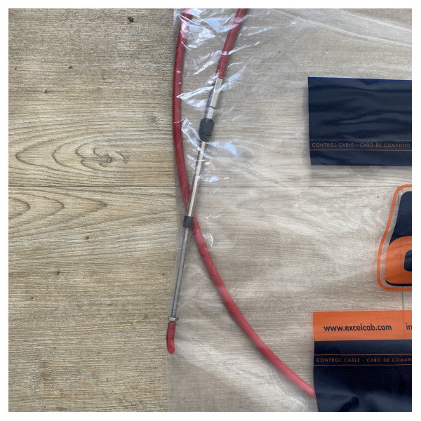 Excel Universal Medium Length 12ft Marine Steering Cable - slidstærk rød jakke til jævn bådkontrol
