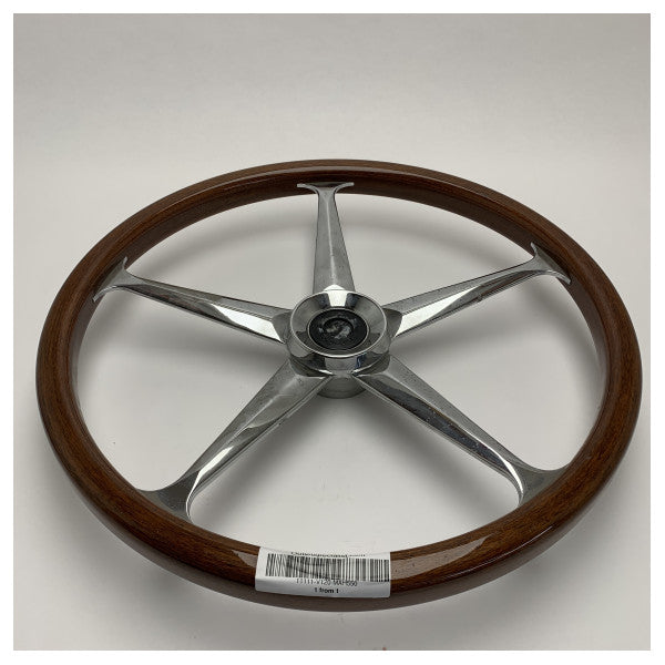Volante marino Vetus MAH550 usato in acciaio inox con mogano D550 mm