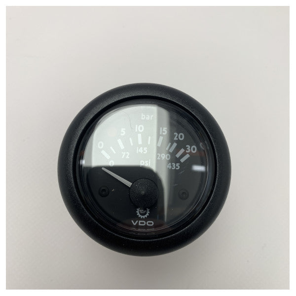 VDO 0-30 Bar Black Round Pressure Display 24V-N02-124-538