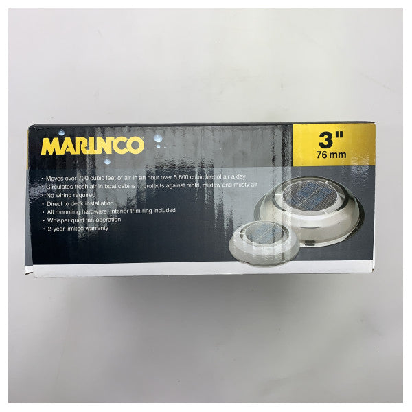 Marinco solar Minivent 1000 stainless steel 3 inch ventilator