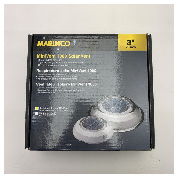 Marinco solar Minivent 1000 stainless steel 3 inch ventilator