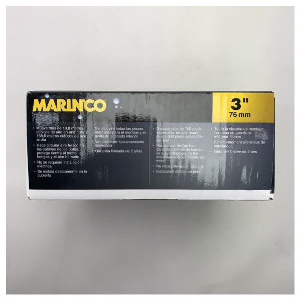 Marinco solar Minivent 1000 stainless steel 3 inch ventilator