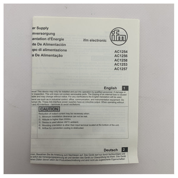 IFM AS-I power supply converter 8A - AC1258