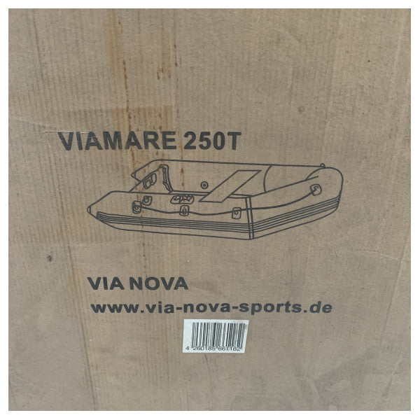 Надувний човен Viamare T250 на повітряній палубі сірий 2.5M