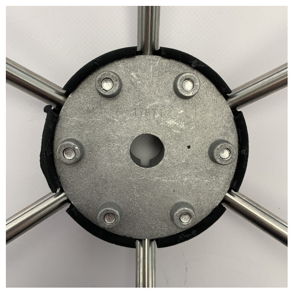 Allpa Volant en cuir noir pour bateaux - Rayons en acier inoxydable durables, résistants aux intempéries - NL7360/01