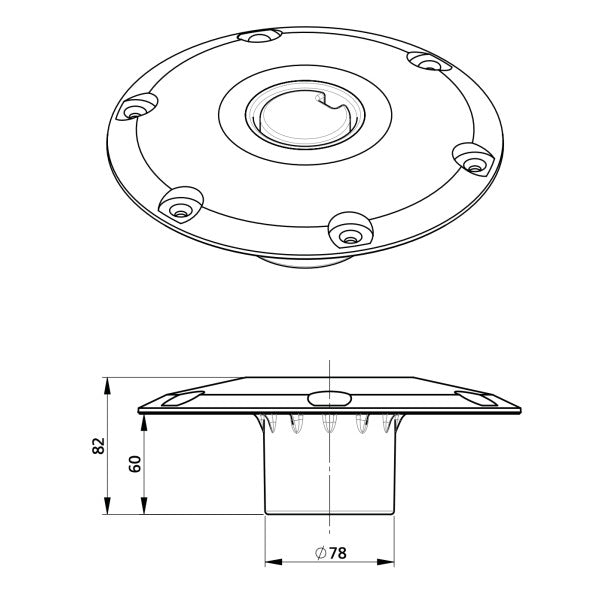 Vetus Aluminum Steering Support Footplate 229 mm - PCRBase