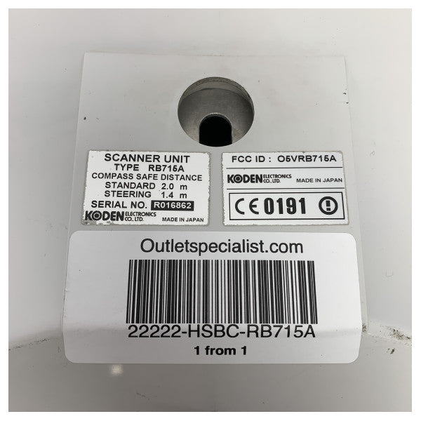 ΧΡΗΣΙΜΟΠΟΙΗΜΕΝΟ αναλογικό σαρωτή ραντάρ Northstar RB715A 4 kW