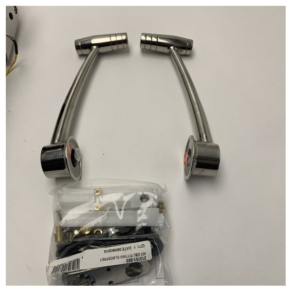 Vetus RCTOPTSG double moteur levier de commande mécanique acier inoxydable