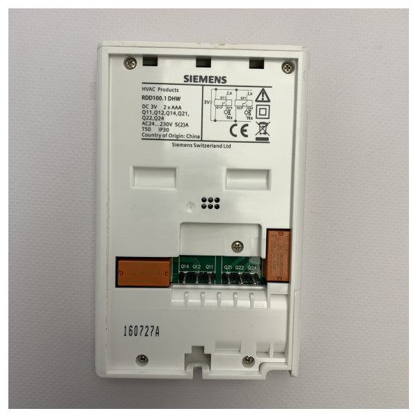 Siemens LCD Room Thermostat White - RDD100.1 DHW