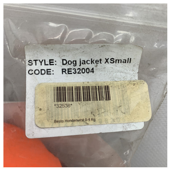 Chaleco salvavidas para perros XS - Chaleco de natación naranja de alta visibilidad para perros pequeños de hasta 4 kg