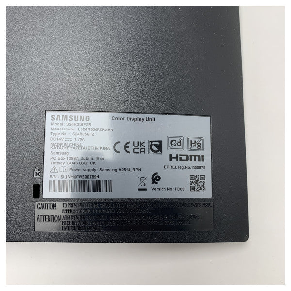 Samsung S24R356FZR 27 Inch Computer Monitor Black