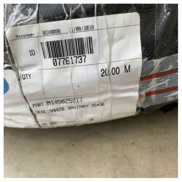 Vetus SAHOSE25 lugtbestandig sanitetsslange 25 mm - 20 m