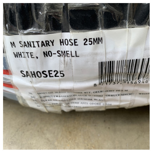 Vetus SAHOSE25 lugtbestandig sanitetsslange 25 mm - 20 m