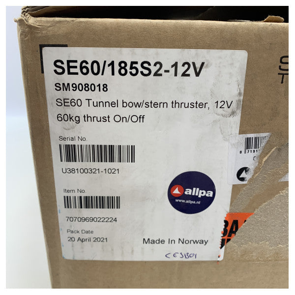 Sleipner Side Power SE60 60 KGF | 185 mm | 12v Bow and Stern Thrust - SE60 / 185S2-12V