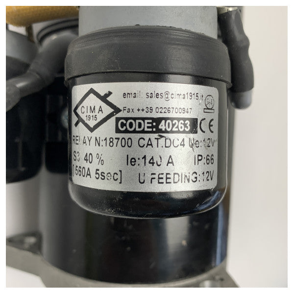 Vetus BOW2512 25 KGF 12V ボウスラスター用電動モーター（リレー付き） 