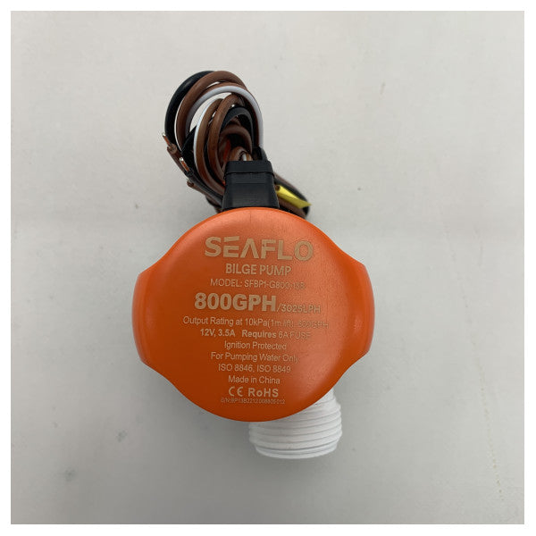 مضخة قاع السفينة الكهربائية اليدوية من Seaflo بجهد 12 فولت | 800 جيجاوات في الساعة - SFBP1-G800-12B