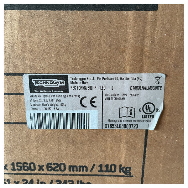 Ny Technogym Forma Recline 500P spinningcykel