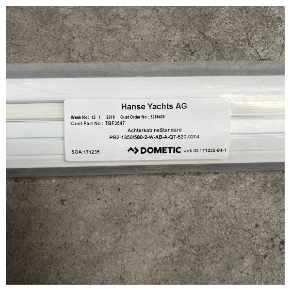 Рулонна штора для морської каюти OceanAir Hanse H548 - 1350 x 580 мм - PBZ1350/5802WA