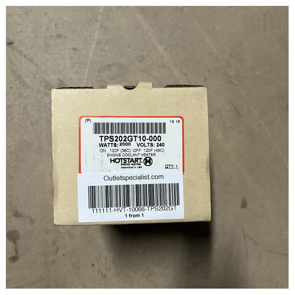 Нагрівач охолоджуючої рідини морського двигуна 2000W 240V - міцний антикорозійний нагрівач для човнового двигуна з автоматичним термостатом