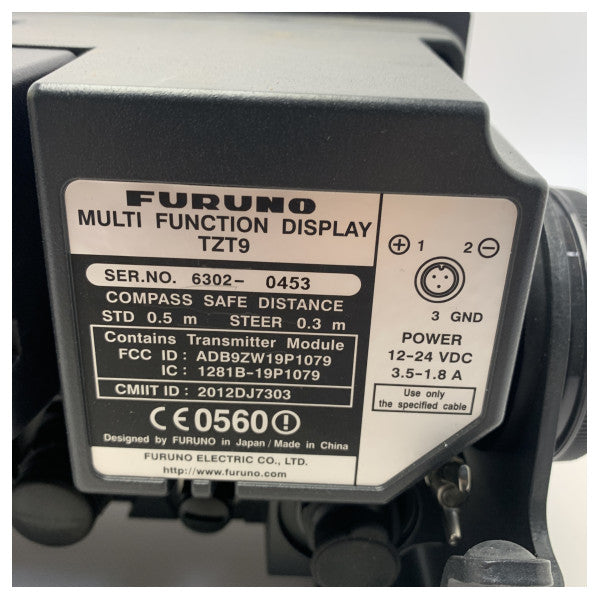 GPS chartplotter Furuno TZT9 com ecrã tátil multifunções de 9 polegadas