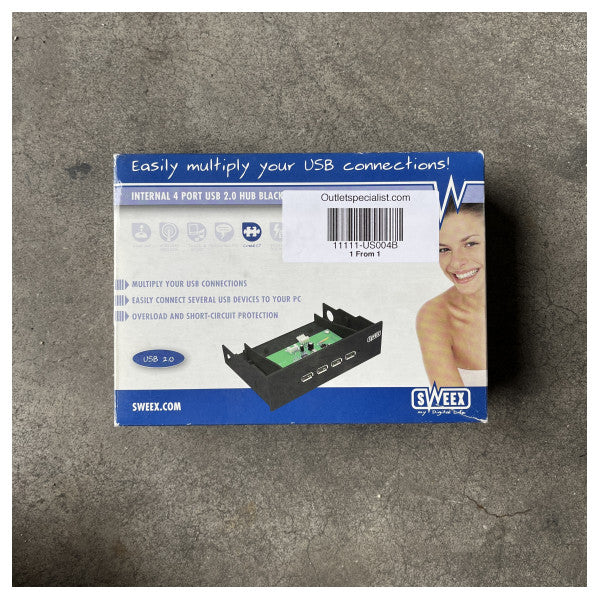 Hub interno Sweex a 4 porte USB 2.0 nero - Espansione USB durevole di livello marino per imbarcazioni ed elettronica marittima