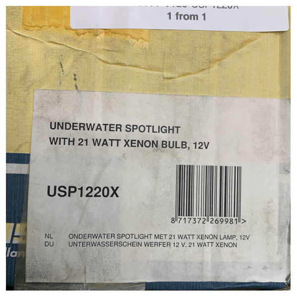 Vetus USP1220X undervannslampe 12V Xenon rustfritt stål 
