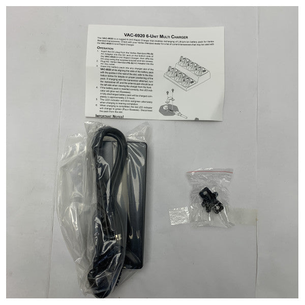 Vertex VAC-6920 Multi Charger för 6 Vertex Standard Li-Ion-radiobatterier VHF handhållna portofoner