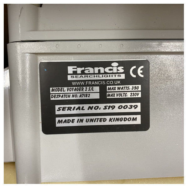 Francis VM500 Voyager 2 RC 350W 230V fjärrstyrd strålkastare