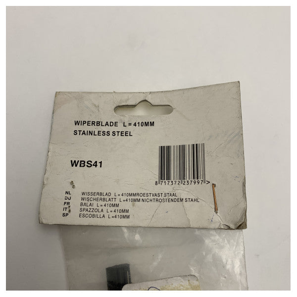 Vetus WBS41 ruostumattomasta teräksestä valmistettu tuulilasinpyyhin 41 cm