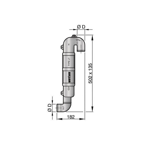 VETUS WLOCKLT40 40 mm en plastique cololon | cou de cygne