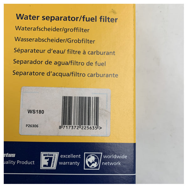 Vetus WS180 filtro carburante | separatore d'acqua 180 L/h