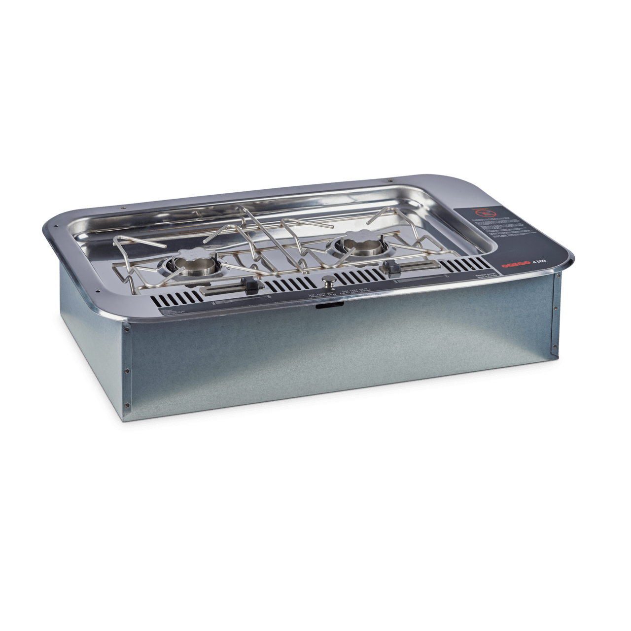 Dometic Origo 4100 fornello ad alcool a 2 fuochi in acciaio inox senza piastra di vetro