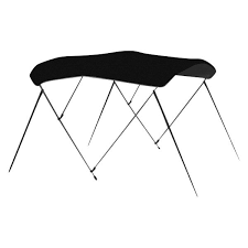 Carver 3 Bow 67 to 72 inch Jet Black Canvas Bimini