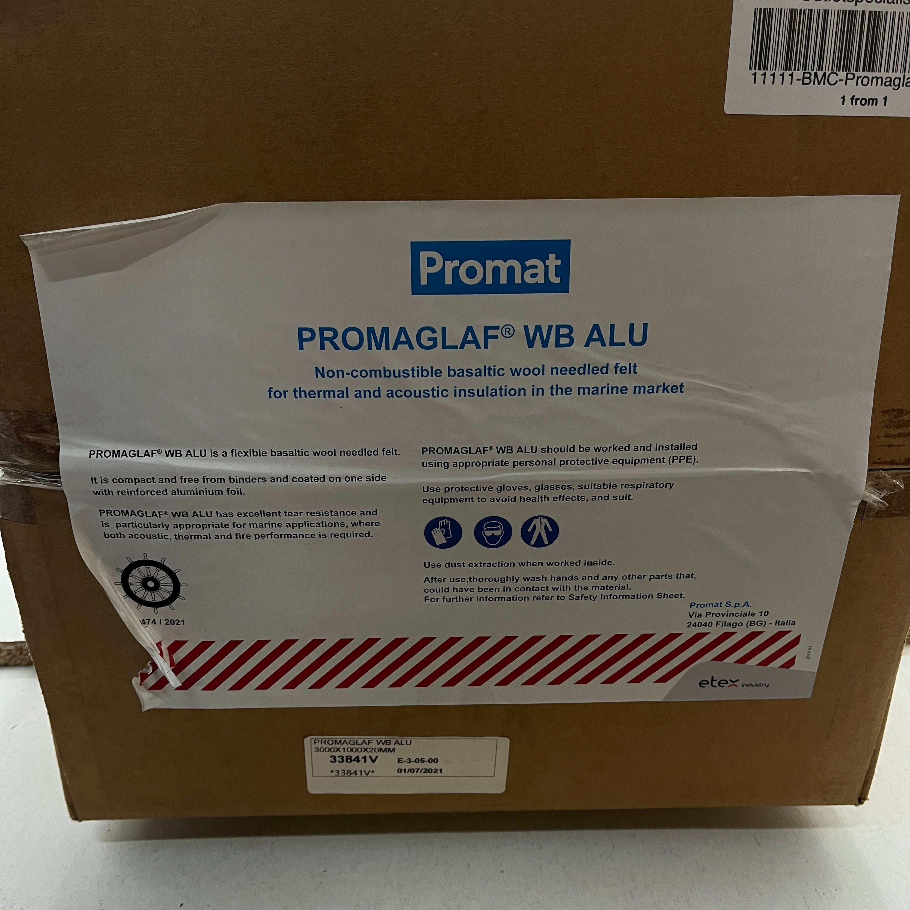 Promaglaf WB Alu solas сертифицирана пожароустойчива изолация - защита