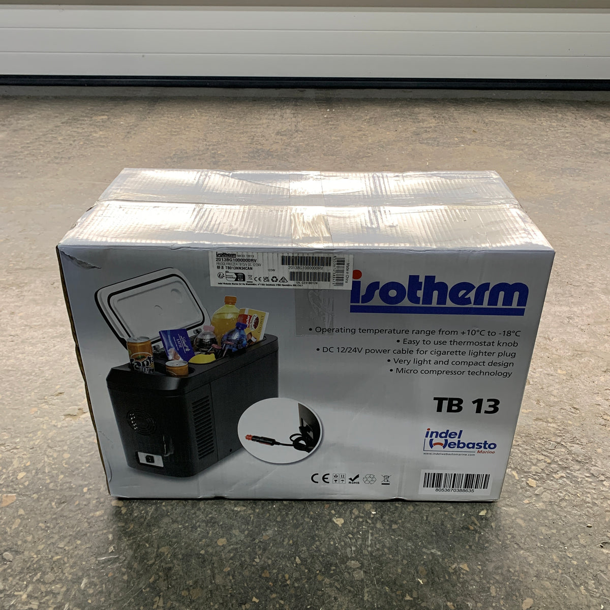صندوق تبريد بضاغط Isotherm IndelB TB13 سعة 13 لتر 12/24/230V - 2013BG1000000RV 