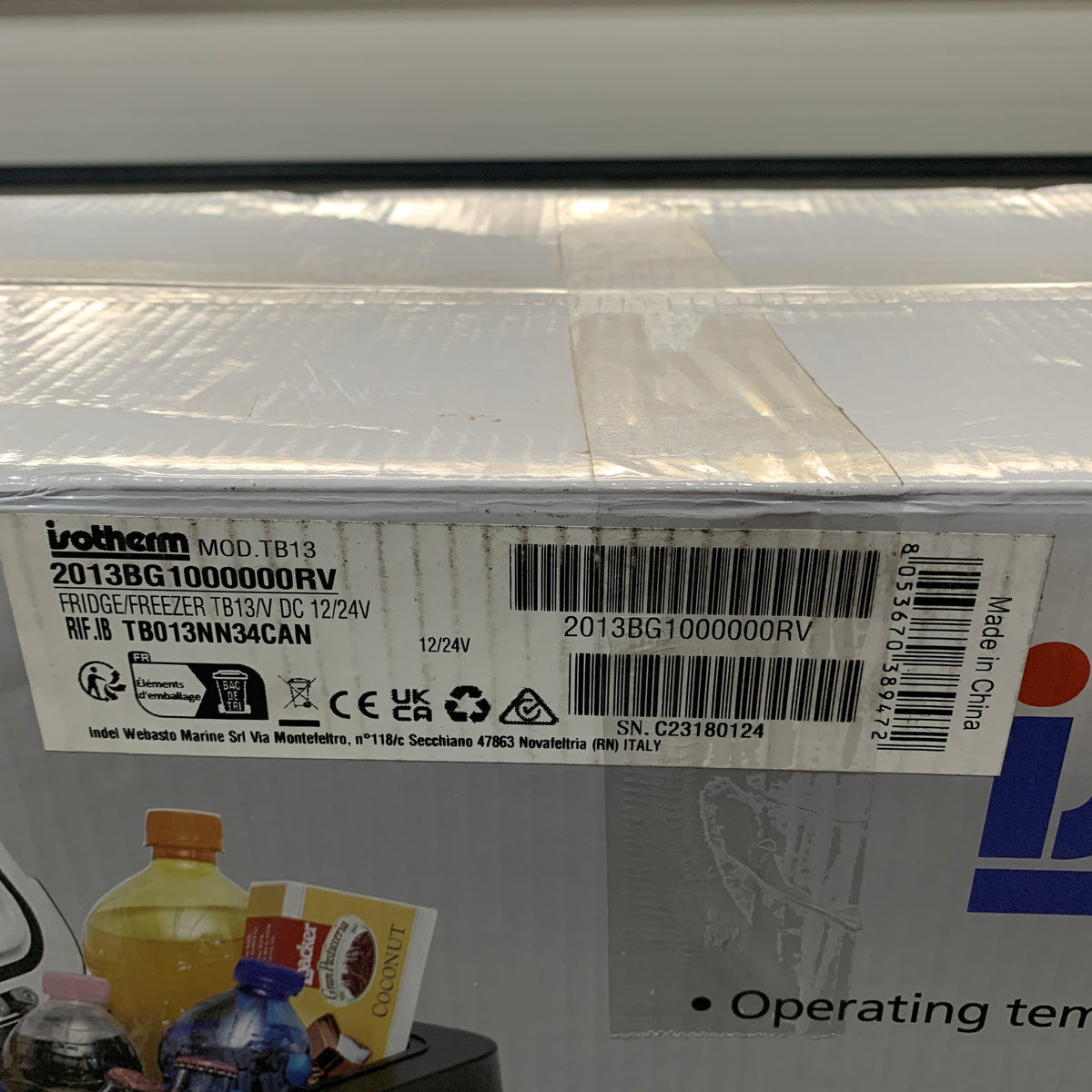 صندوق تبريد بضاغط Isotherm IndelB TB13 سعة 13 لتر 12/24/230V - 2013BG1000000RV 