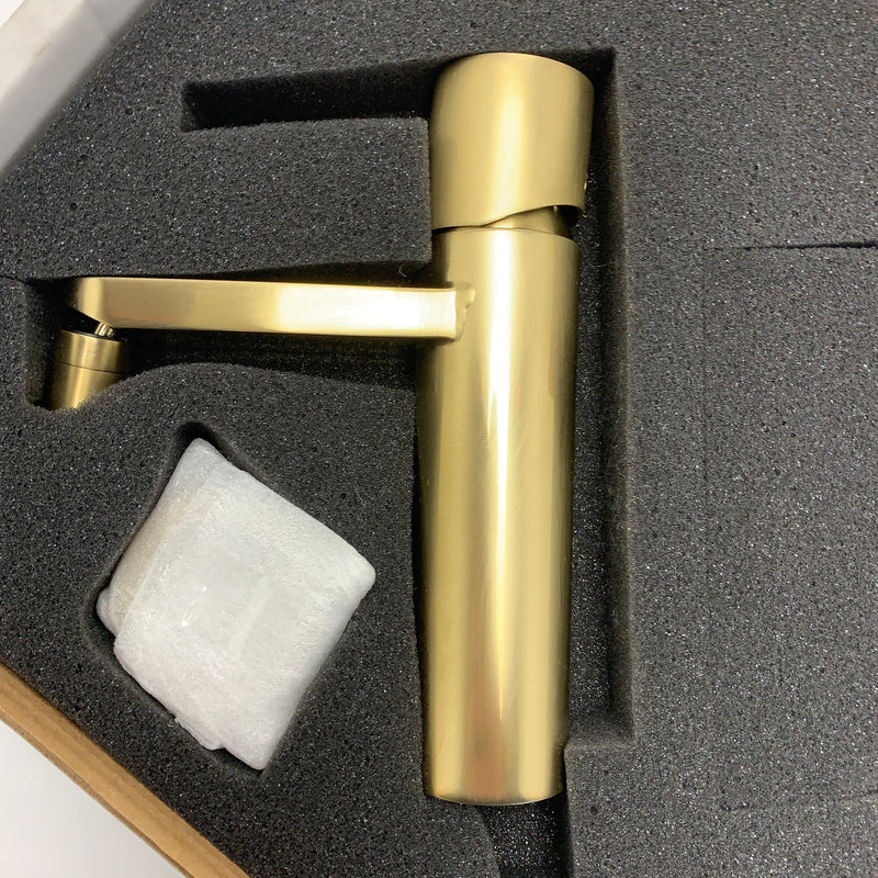 Elka 4335-850-05PVD bidet mixer tap with drain in gold finish