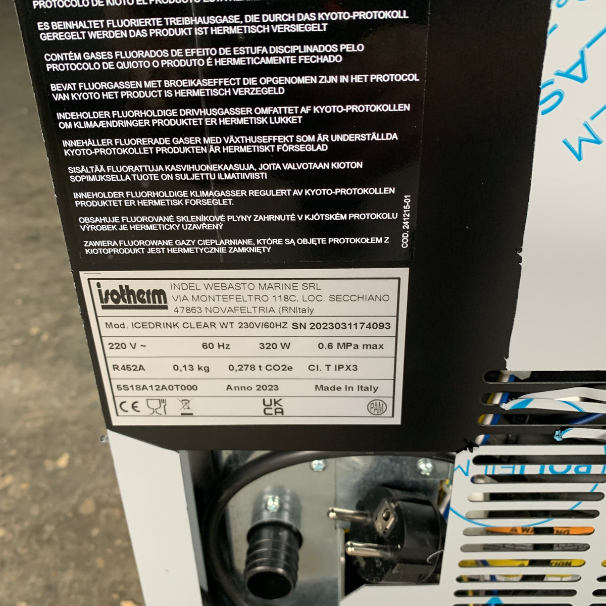 Isotherm Clear Ice Maker - Rostfritt stål 230V 60 Hz 18 kg/dag - 5S18A12A0T000 