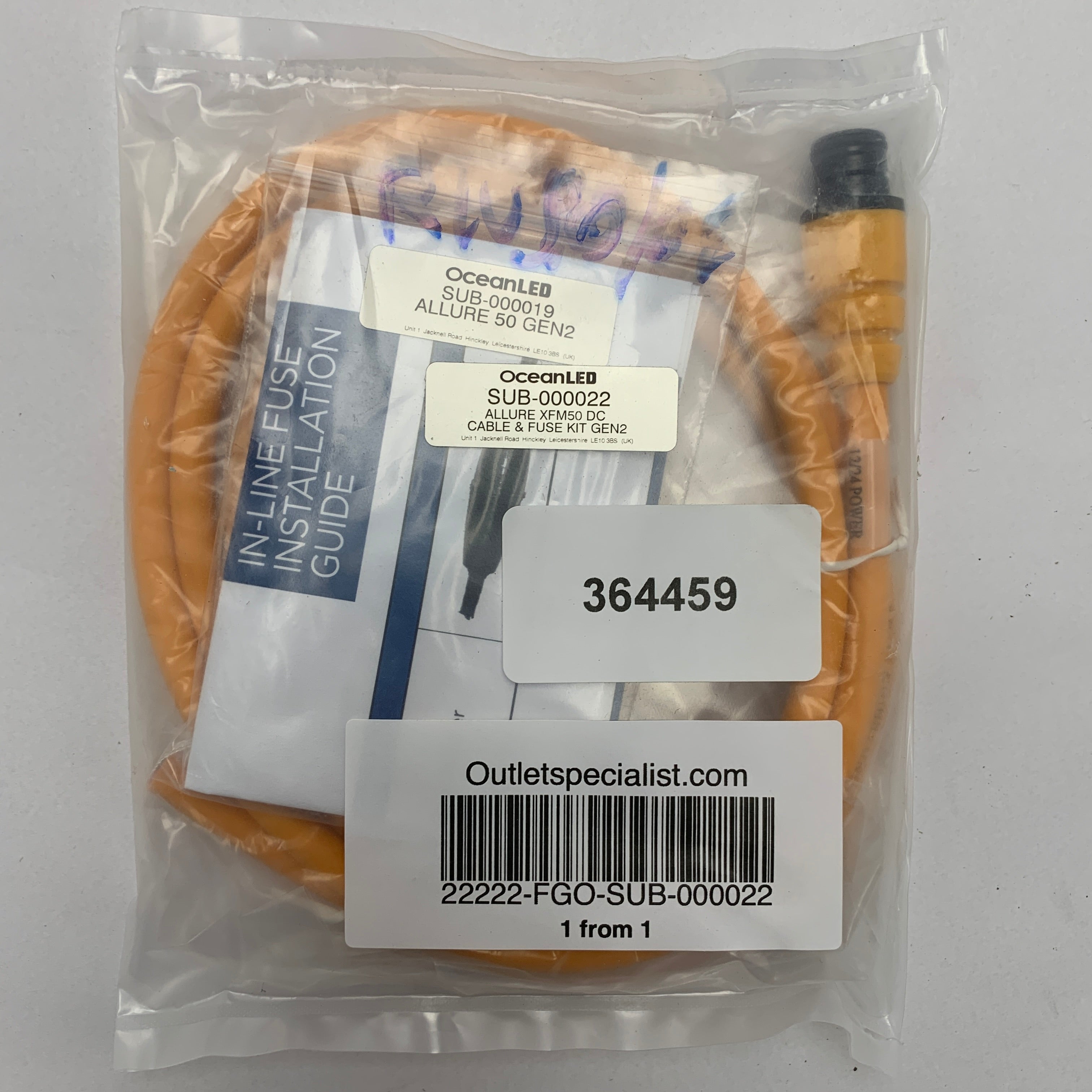 OceanLed Allure XFM50 kabel- och säkringssats - SUB-000022